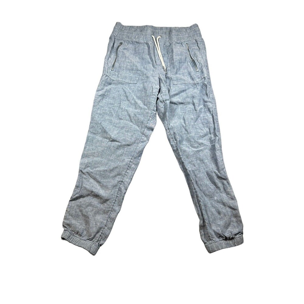 ATHLETA Cabo Linen Jogger Size 8 Chambray Blue Lightweight Pants‎